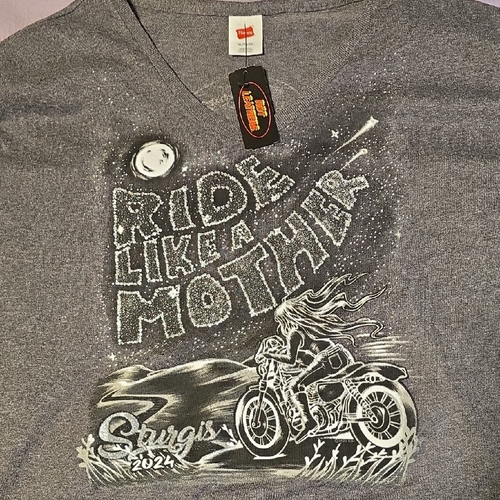 Gray Graphic Tee - Ride Like a Mother